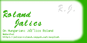 roland jalics business card